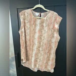 Pink snake skin top